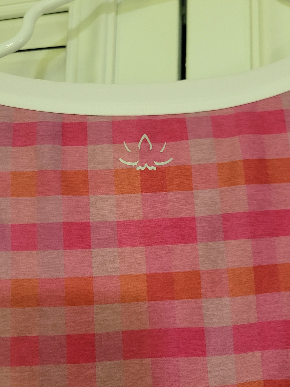 Beyond Yoga Dress Women's Medium Pink Gingham Plaid SoftMark Outlines Athletic - Picture 8 of 11